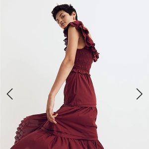 Madewell Lucie Embroidered Cotton Midi Dress 6 NWT